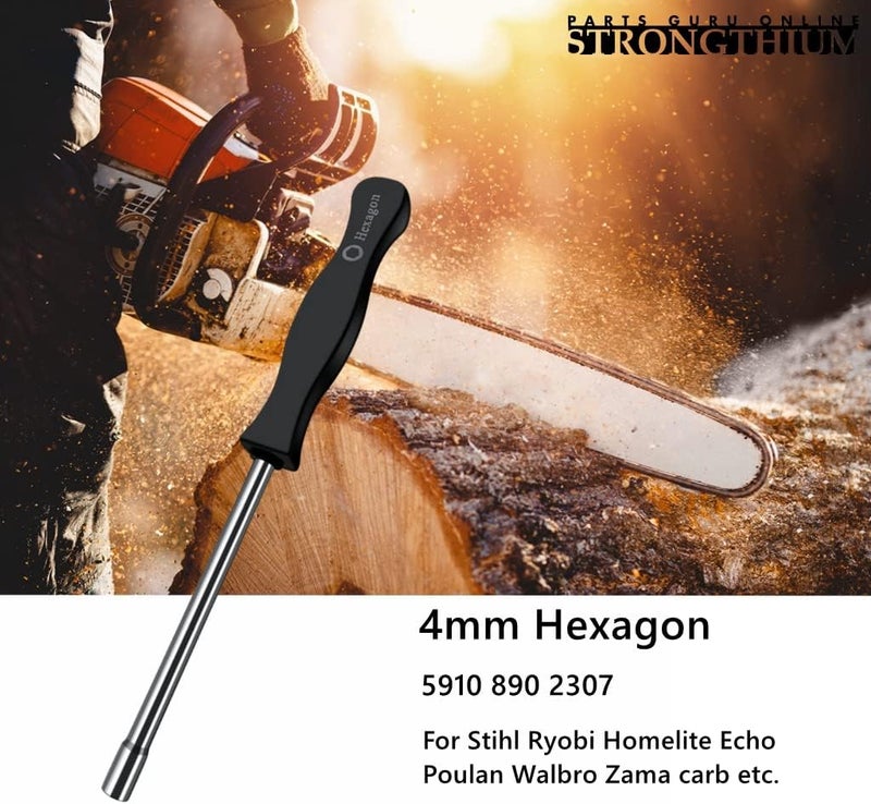Strongthium 21 Teeth Splined Carburetor Adjustment Tool for Husqvarna Poulan 530035560 Stihl Homelite Craftman Echo Weed Eater String Trimmer Chainsaw Leaf Blower 2 Cycle Engine Carb Screwdriver - Image 3